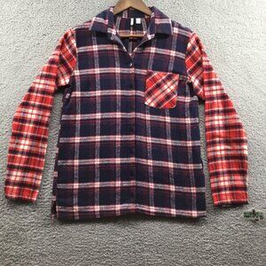 Nordstrom Flannel Plaid Print Pajama Top Red S‎